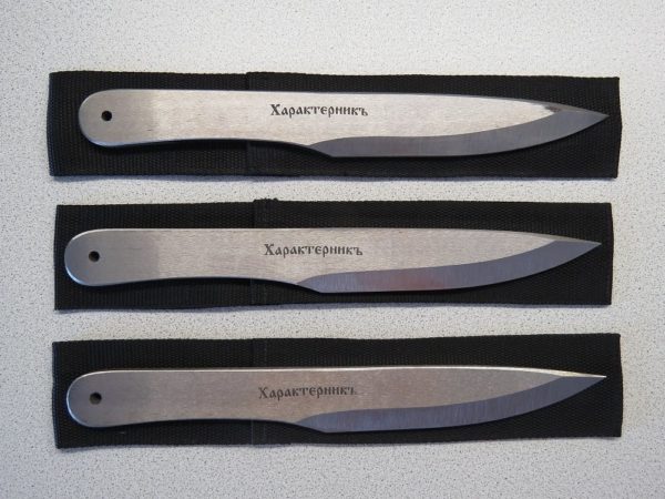Комплект из 3-х метательных ножей "Характерник" с надписью